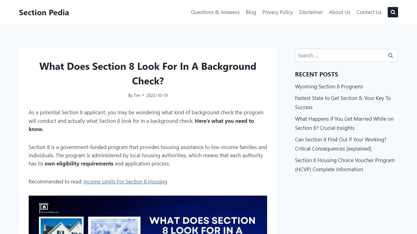 Section 8 Look for in a Background Check: Your Best Guide
