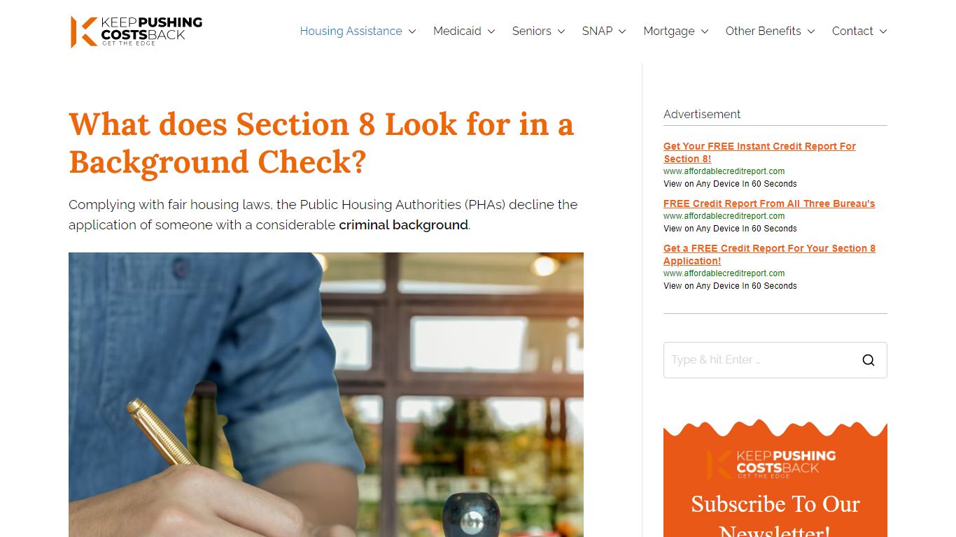 What does Section 8 Look for in a Background Check?